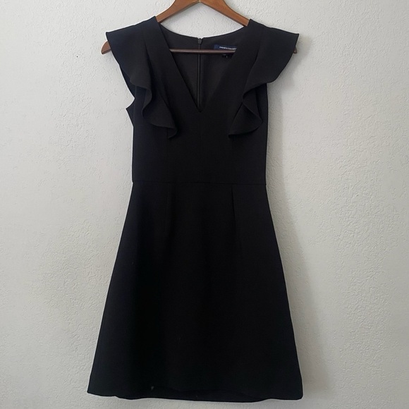 Women's French Connection Classy Black Cocktail Dress - Picture 2 of 9